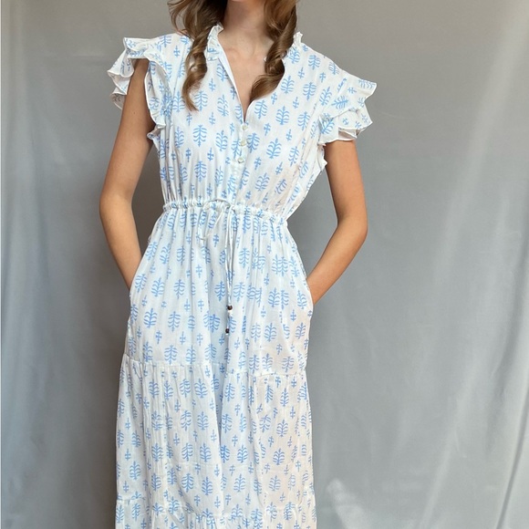 Village Lift block print Gracie dress - Picture 7 of 9